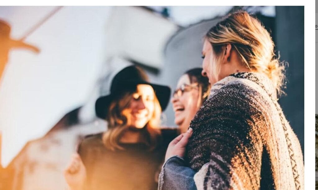 Women laughing together, friendship goals