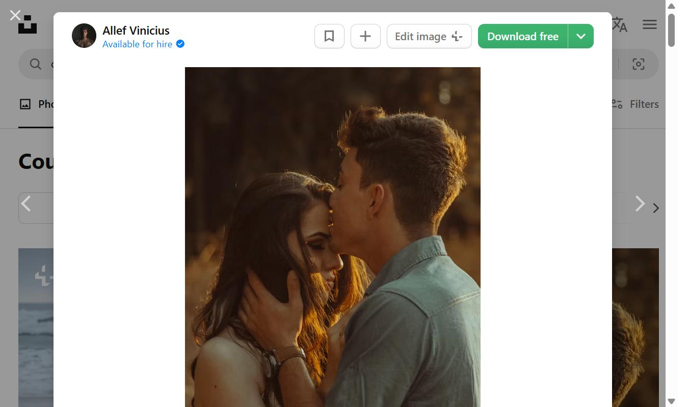 Romantic couple in a healthy loving relationship