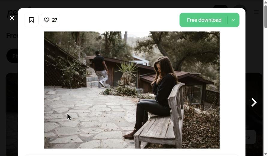 Signs of a toxic relationship - woman sitting alone on bench as man walks away